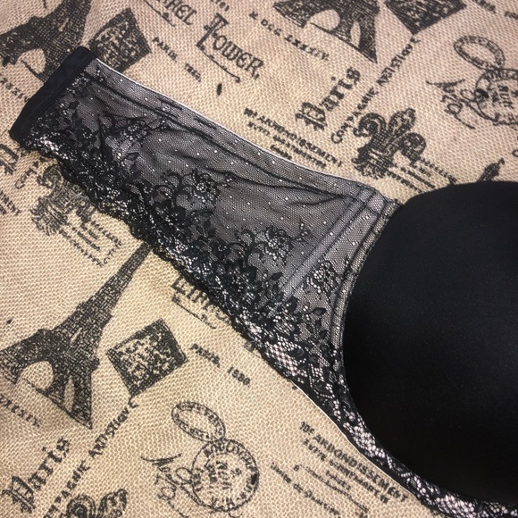 Torrid Black Padded Lace Strapless Push Up Bra - Picture 8 of 9